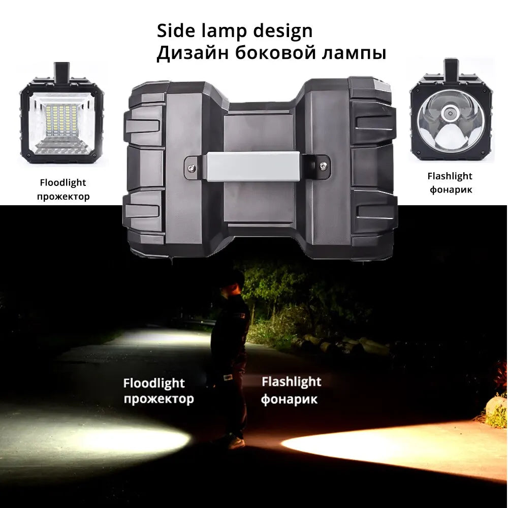 Compact Outdoor LED Floodlight 40W Waterproof Rechargeable