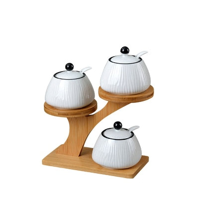Contemporary Intelligent Porcelain Spice Jars
