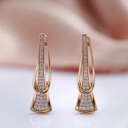 Sparkling Triple Layer Diamond Dangle Earrings