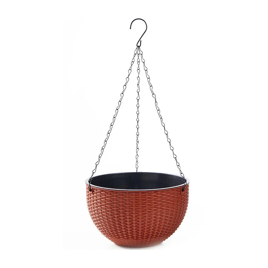 Bohemian Rattan Hanging Planter Pot with Natural Pattern