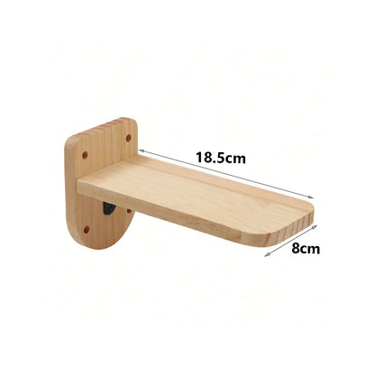 Compact Wall Mount Cat Tower Scratching Post Set