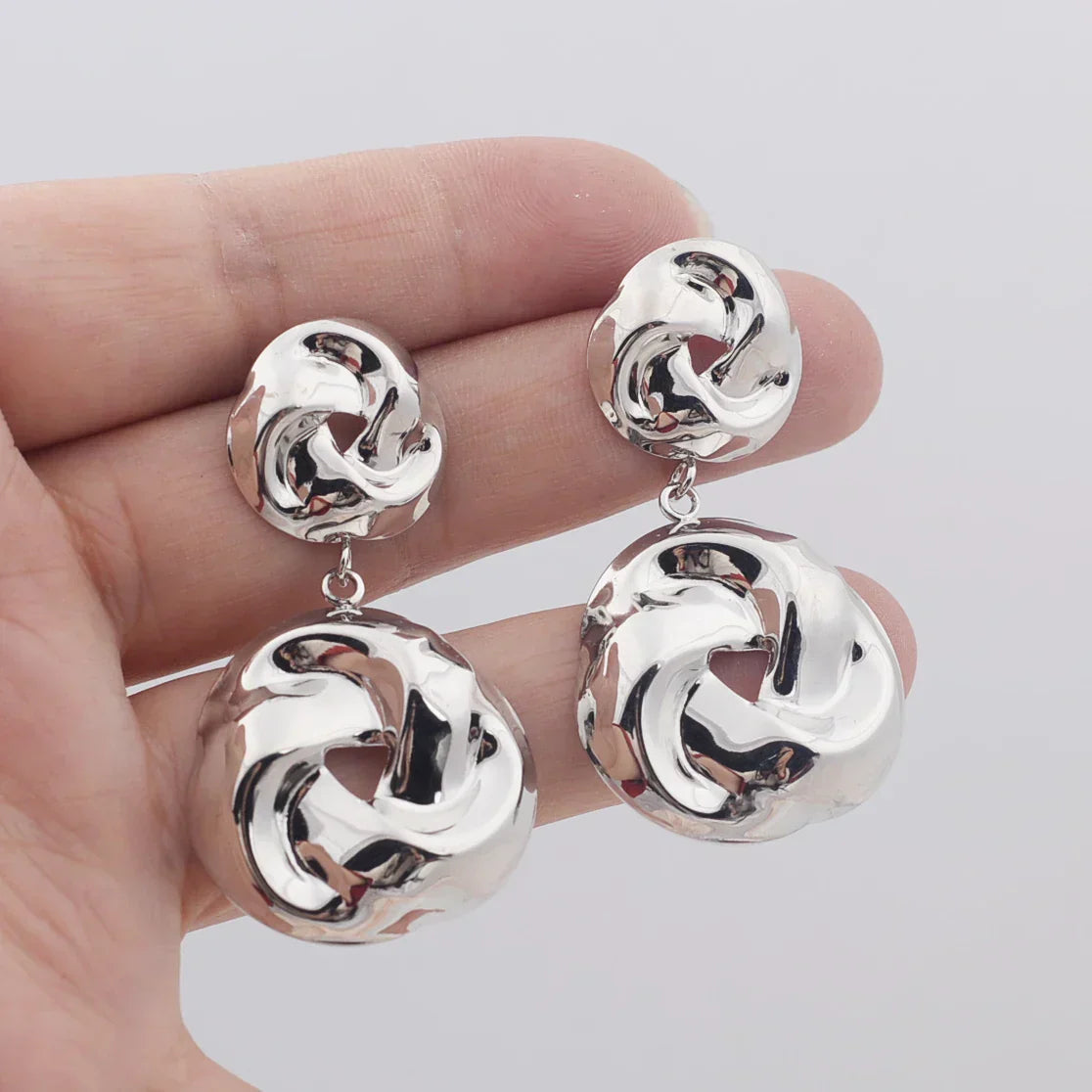 Fun Spiral Pretzel Dangle Earrings