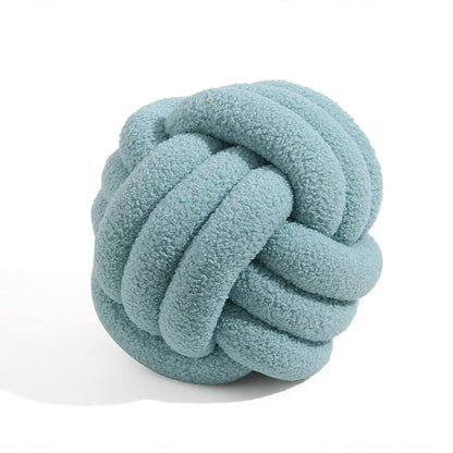 Plush Sheepskin Ball Throw Pillow