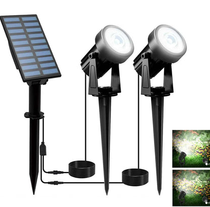 Solar Powered Outdoor Spotlight 2 Color Modes