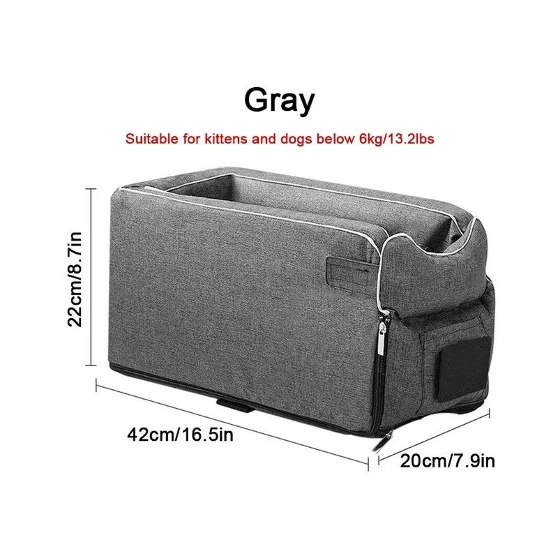 Comfy Pet Car Booster Seat Portable Travel Bed