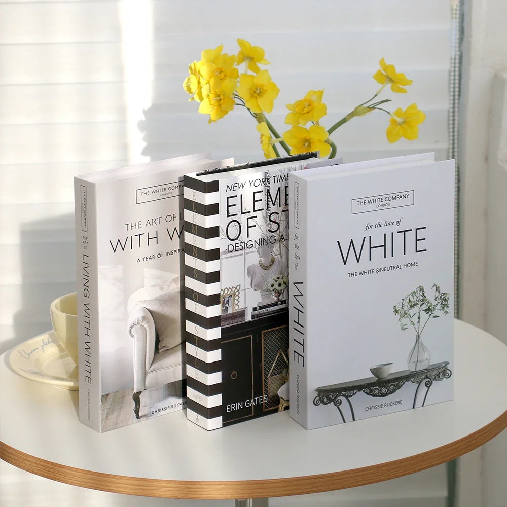 Decorative Wooden Book Box for Living Room Storage