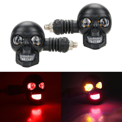 Bold Skull LED Bike Turn Signal Light