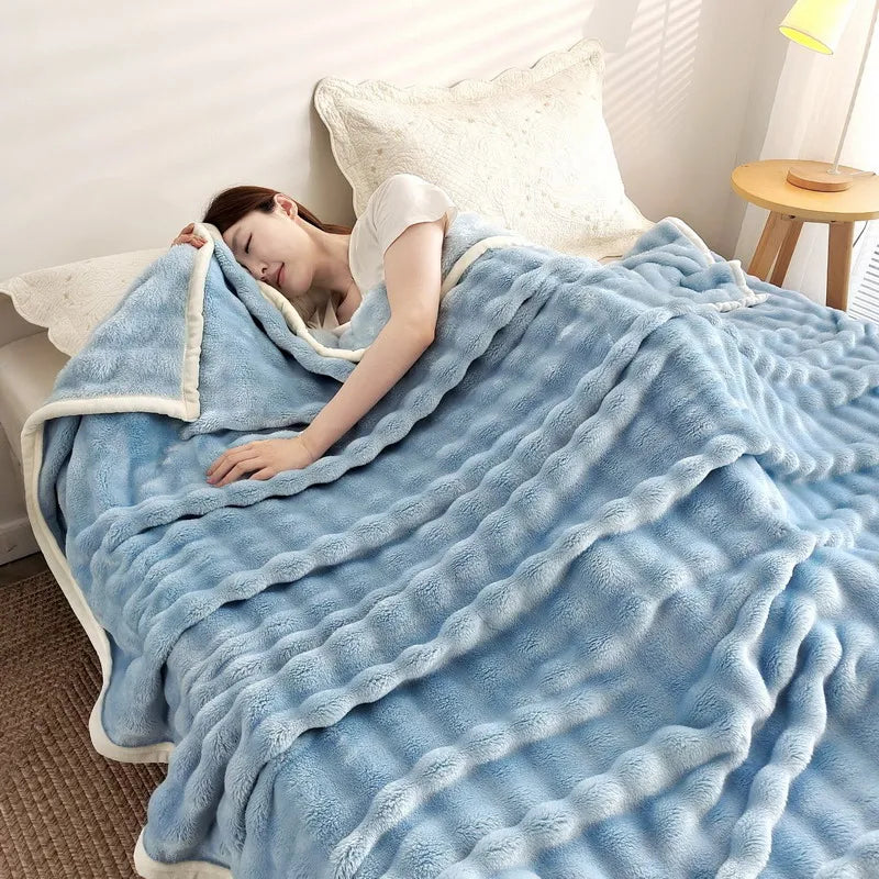 Warm Fuzzy Throw Blanket Super Soft Plush - Luxicro