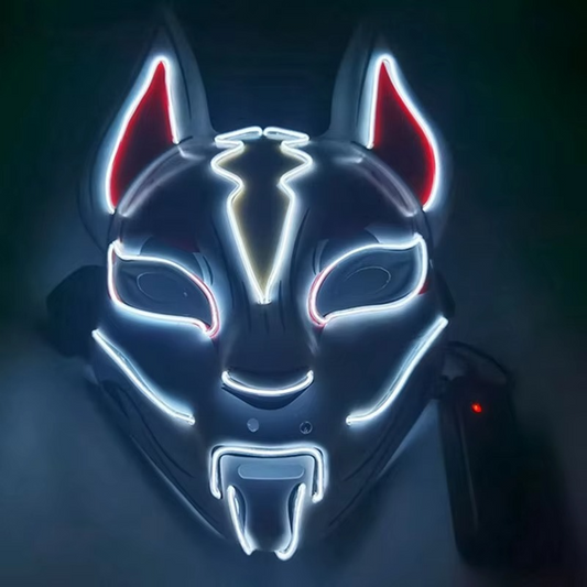 Bright LED Fox Face Mask for Halloween - Luxicro