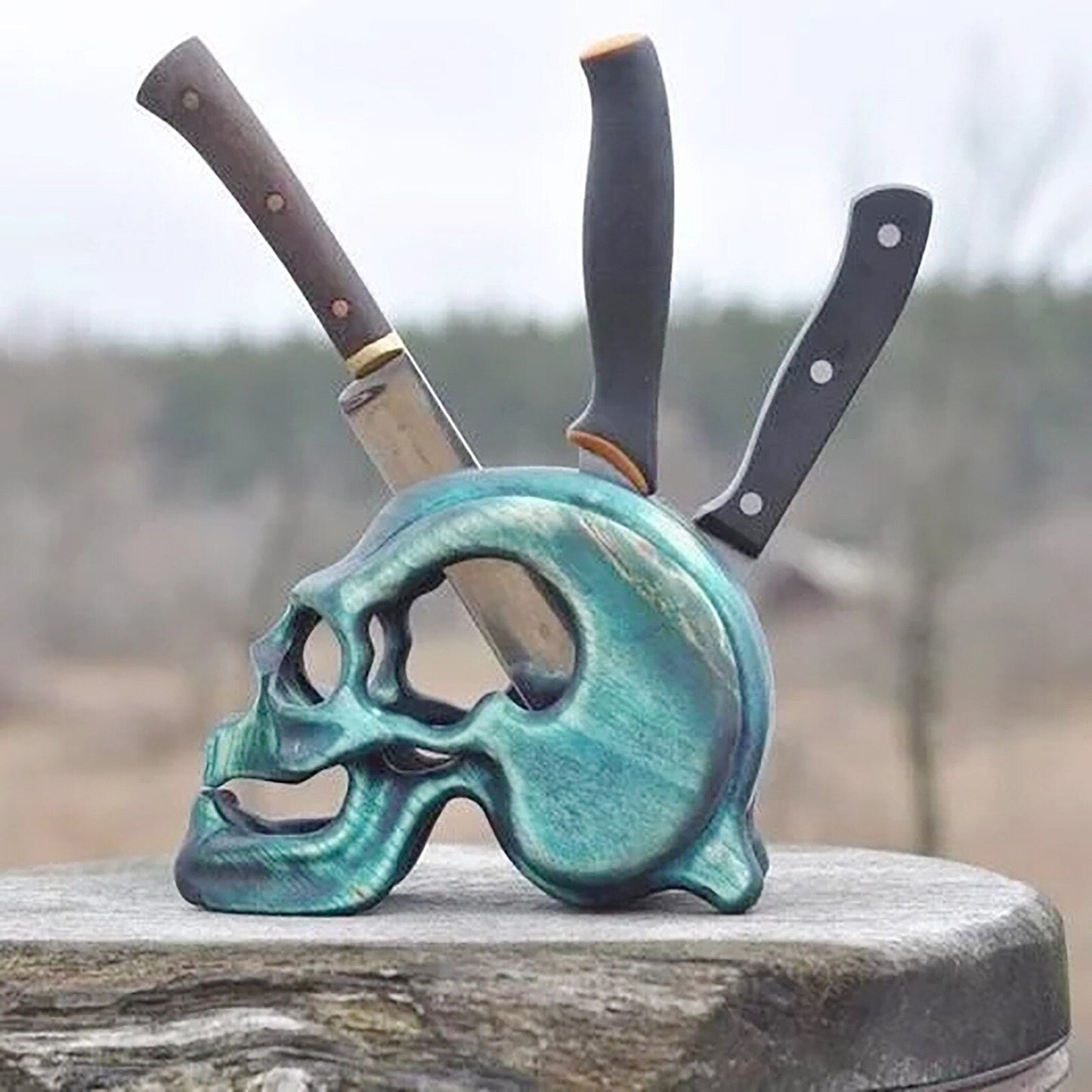 Stylish Wooden Kitchen Knife Holder - Luxicro
