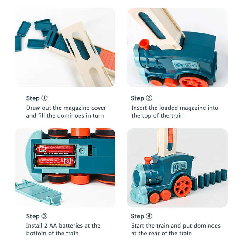Fun Interactive Automatic Domino Train Set
