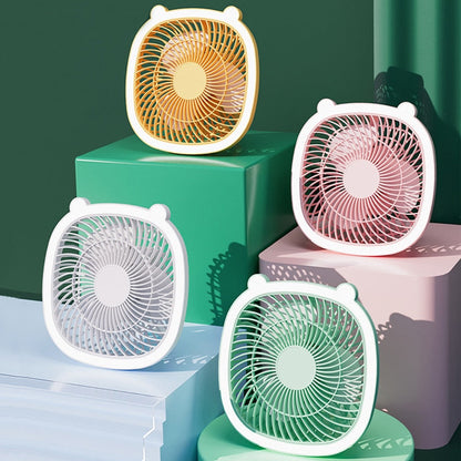 Portable Mini USB Fan Night Light