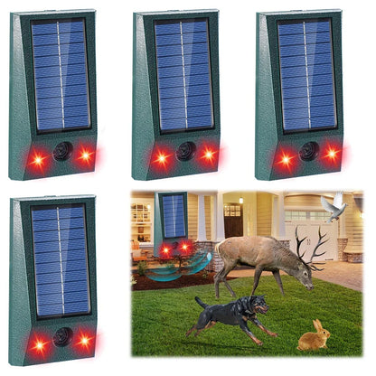 Outdoor Solar Powered Bird Repellent with LED Light - Luxicro