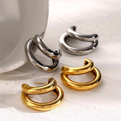 Luxurious Moon Shape Dangle Earrings