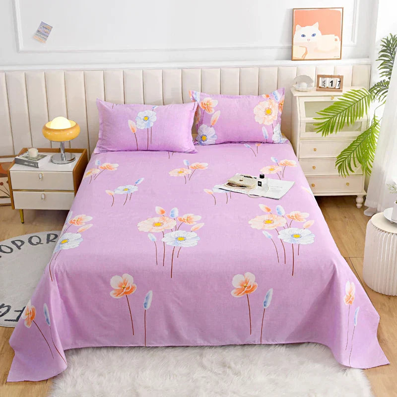 Comfortable Floral Pattern Bed Sheet Set