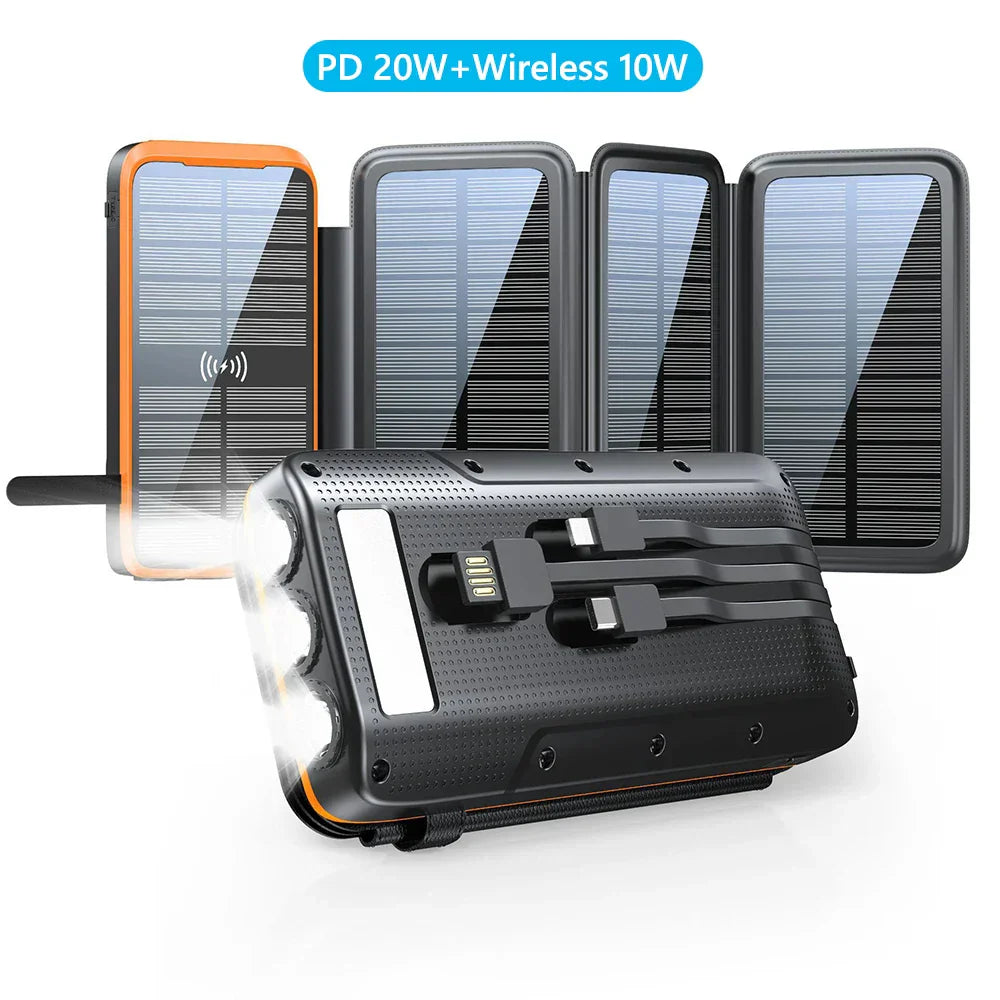 Compact Solar External Battery Fast Charging