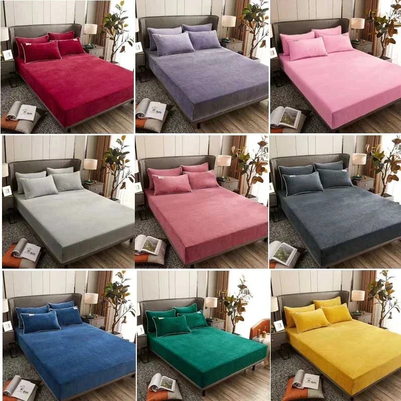 Soft Plush Fitted Sheet for Cold Weather Bedding
