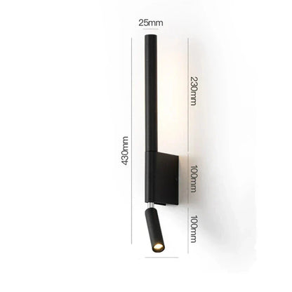 Warm LED Bedroom Wall Light Fixture