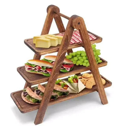 Natural Wood Appetizer Serving Tray - Luxicro