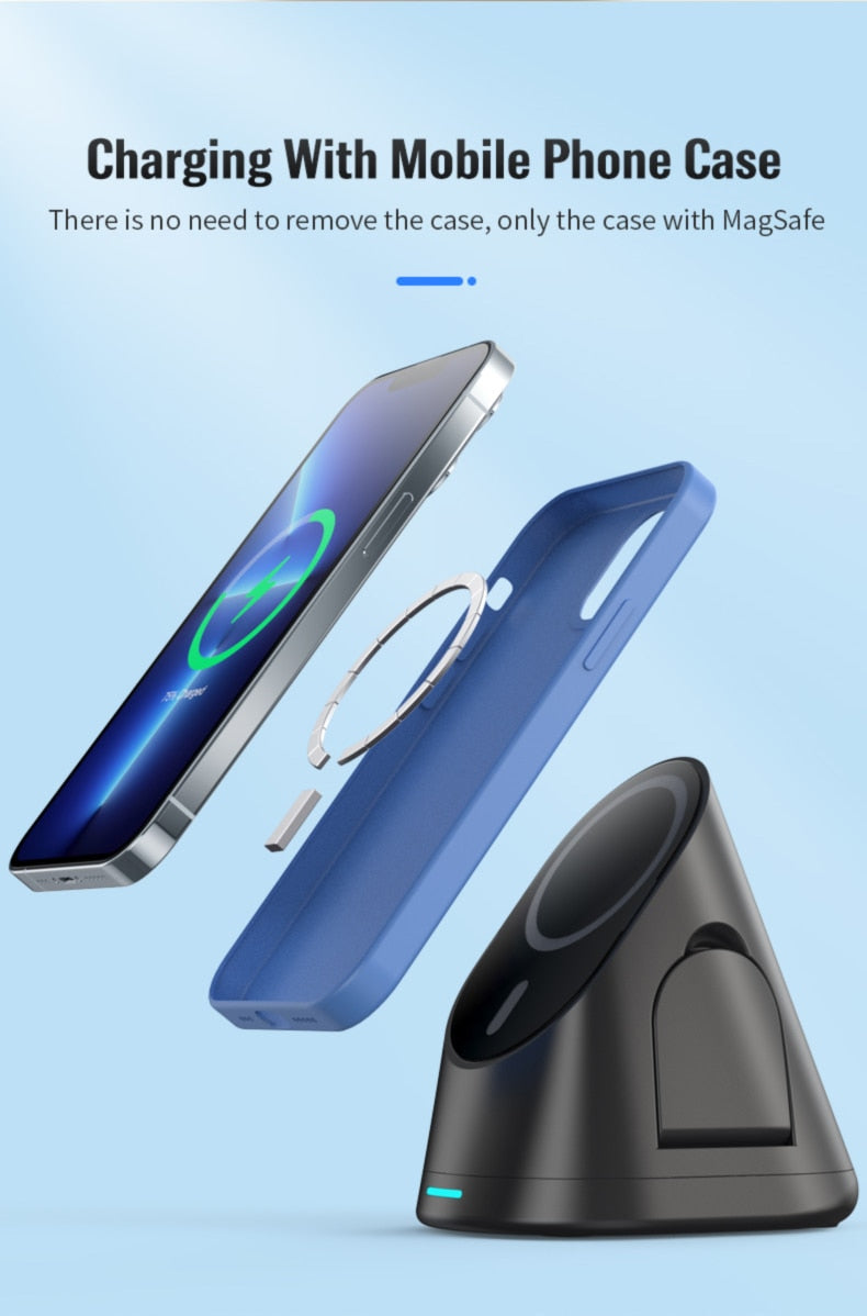 Portable 3 in 1 Phone Charging Dock Stand