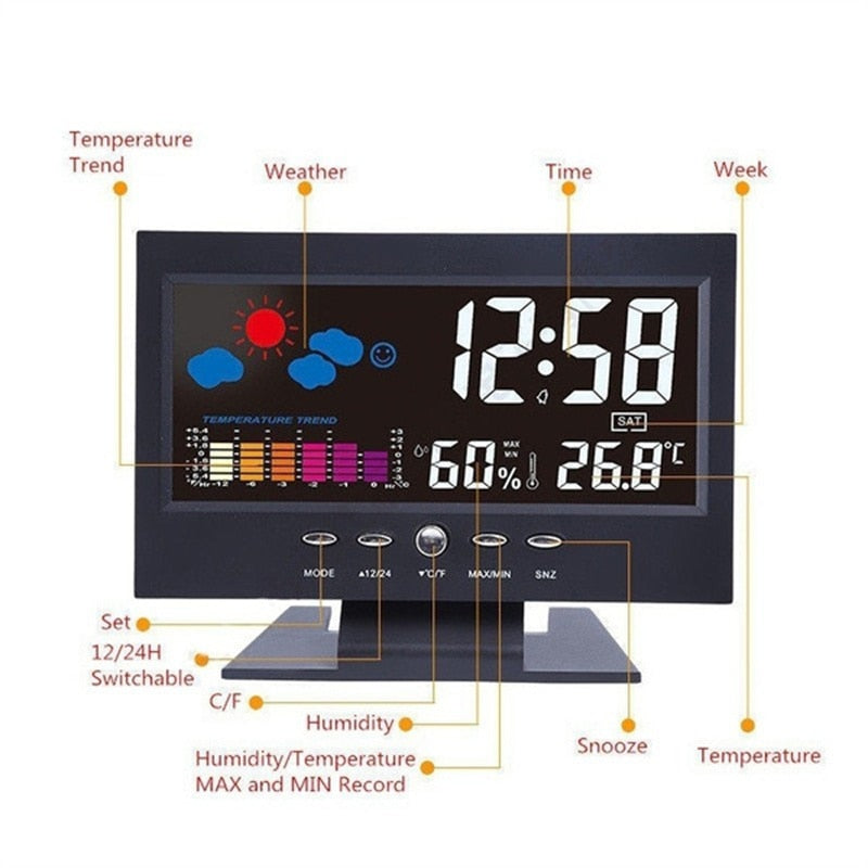 Clear LCD Radio Controlled Alarm Clock