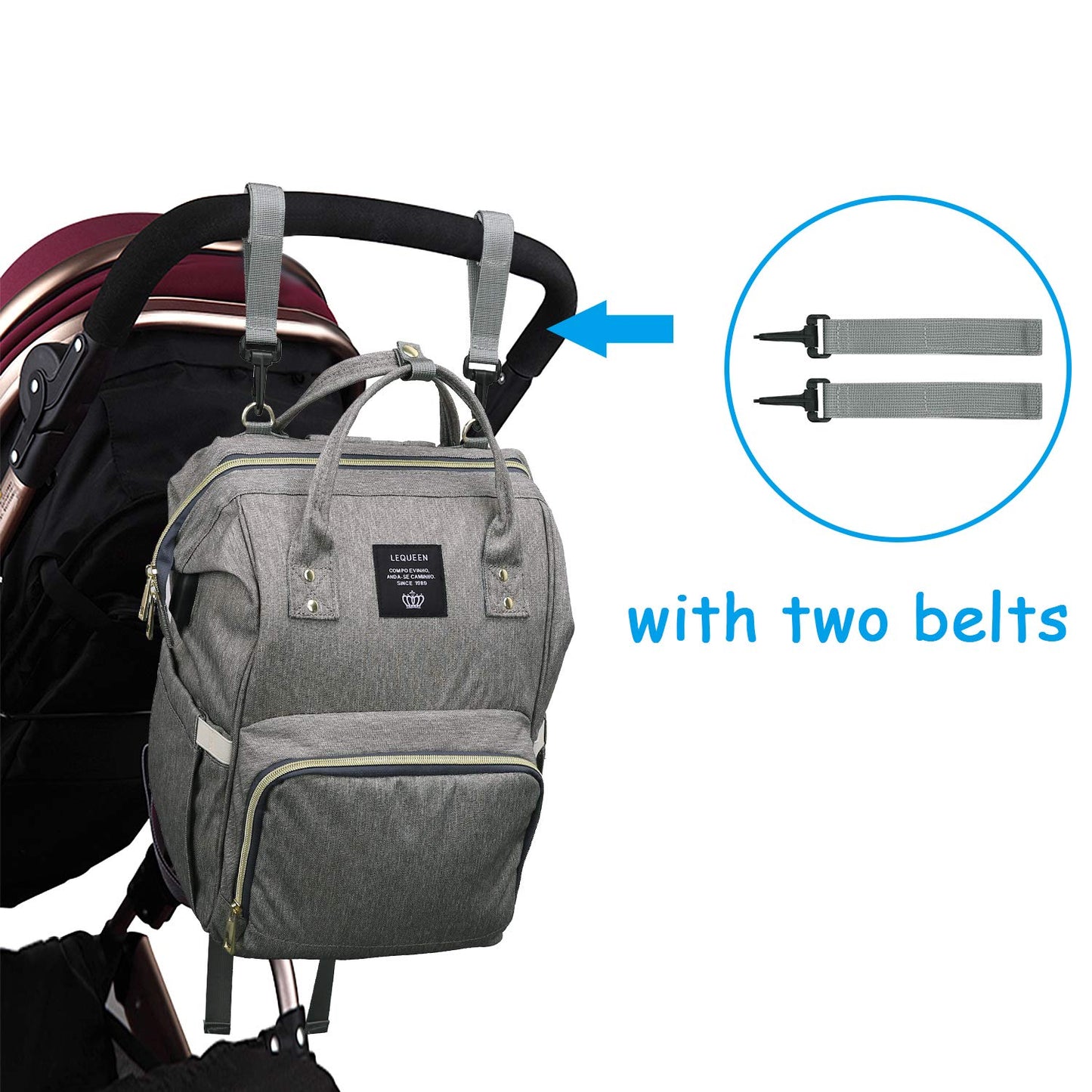 Spacious Baby Diaper Bag USB Backpack