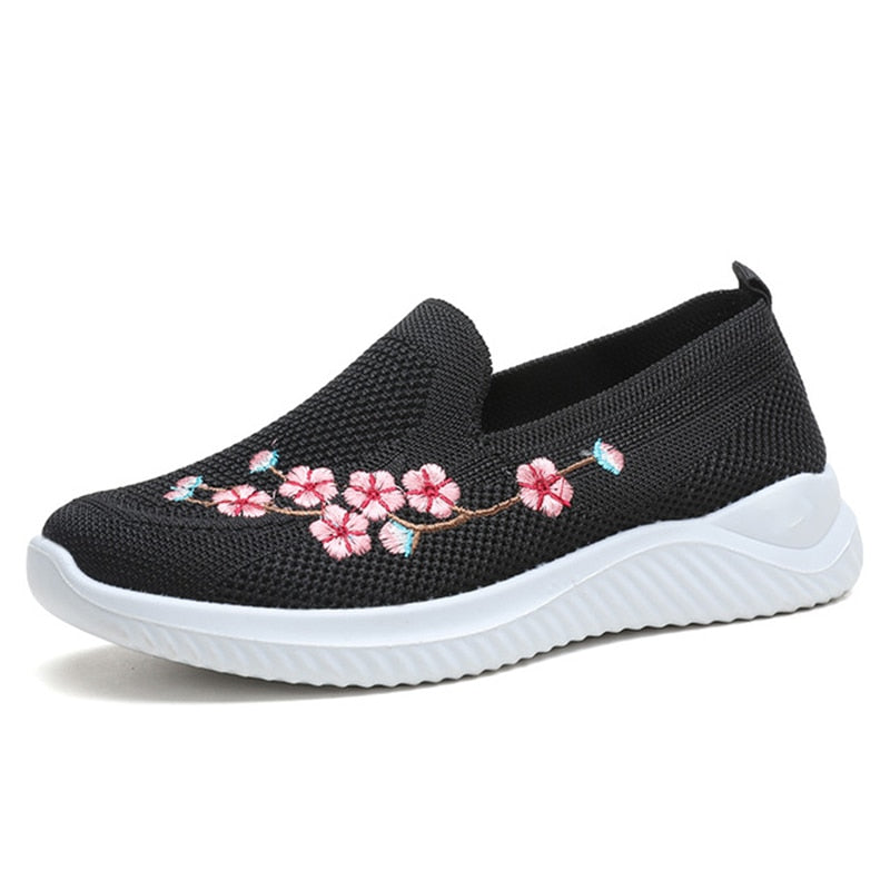 Lightweight Breathable Floral Sneakers
