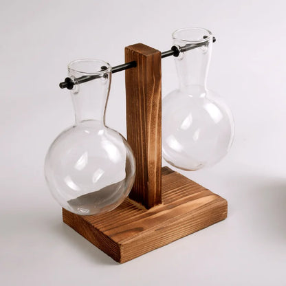 Contemporary Wooden Table Vase 3 Piece Set