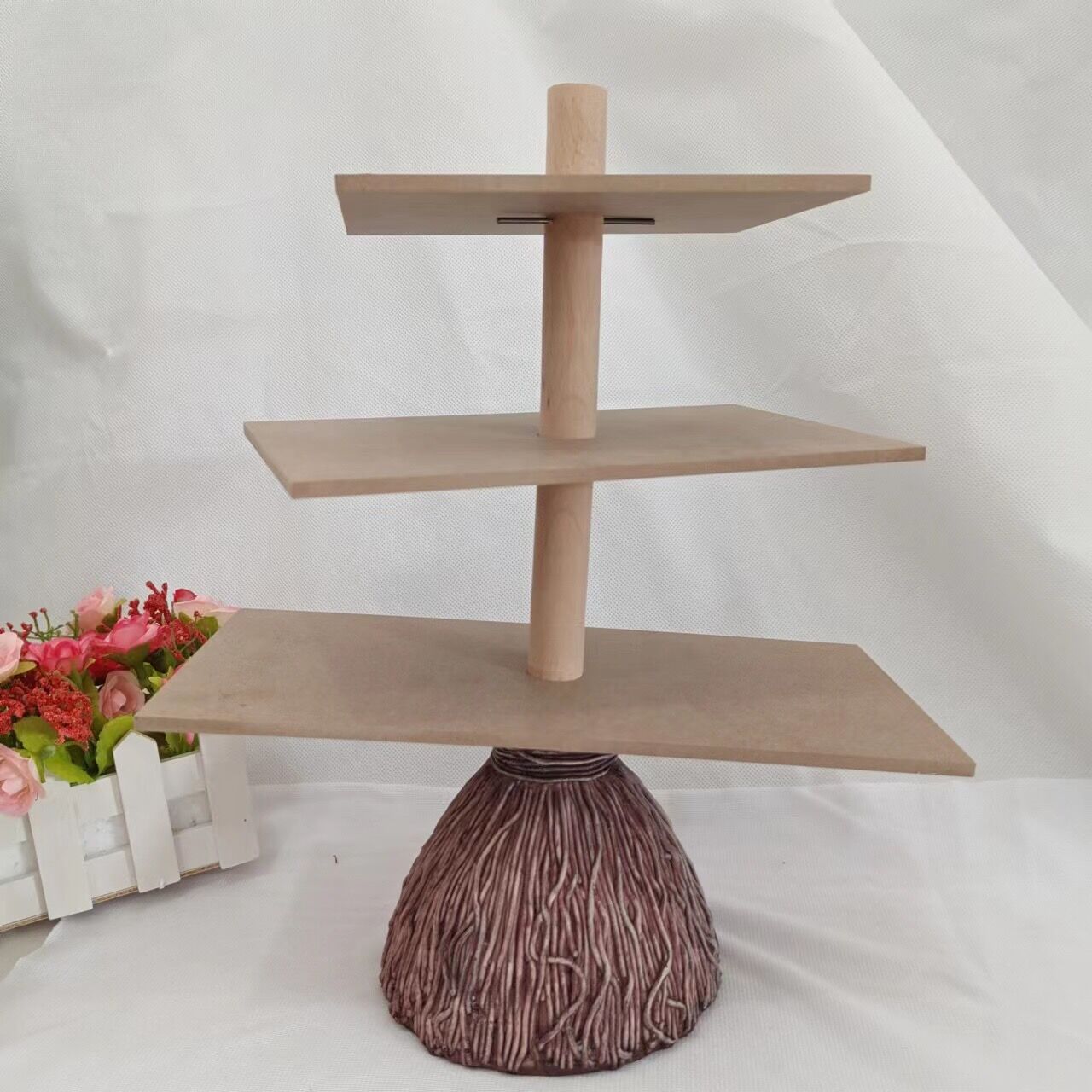 Tiered Dark Witch Hat Holder Stand