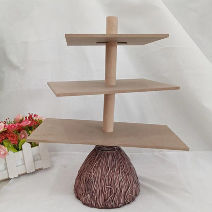 Tiered Dark Witch Hat Holder Stand