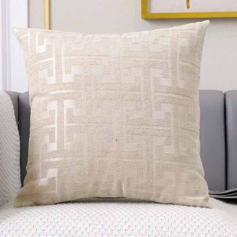 Colorful Stitched Throw Pillow Cover for Living Room