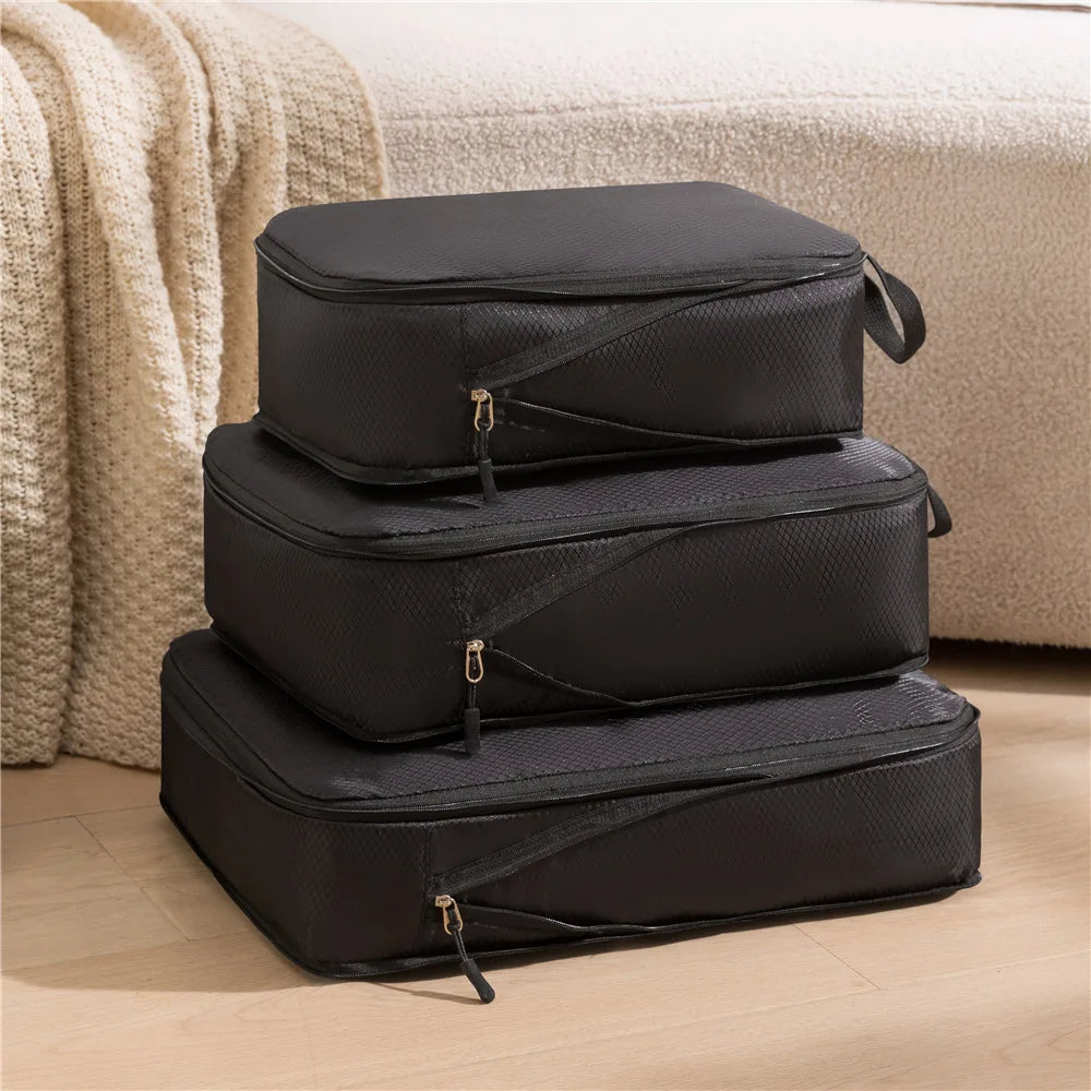 Compact Travel Bag Organizer 3pc Set Waterproof