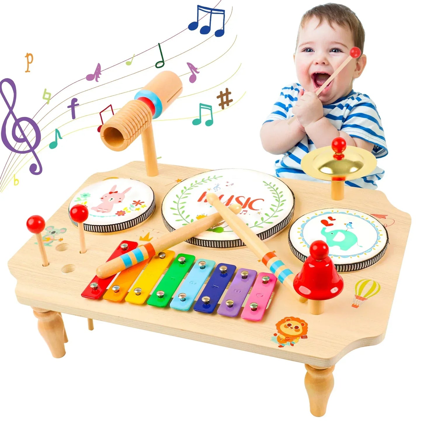 Kids Wooden Musical Instrument Kit