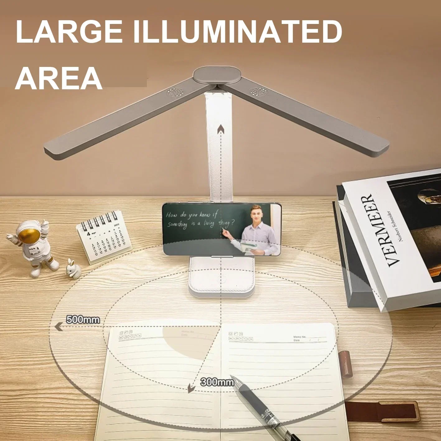 Bright LED Desk Lamp with USB Rechargeable Dimmer