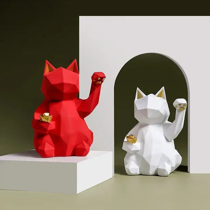Cute Lucky Cat Home Decor Figurines - Luxicro