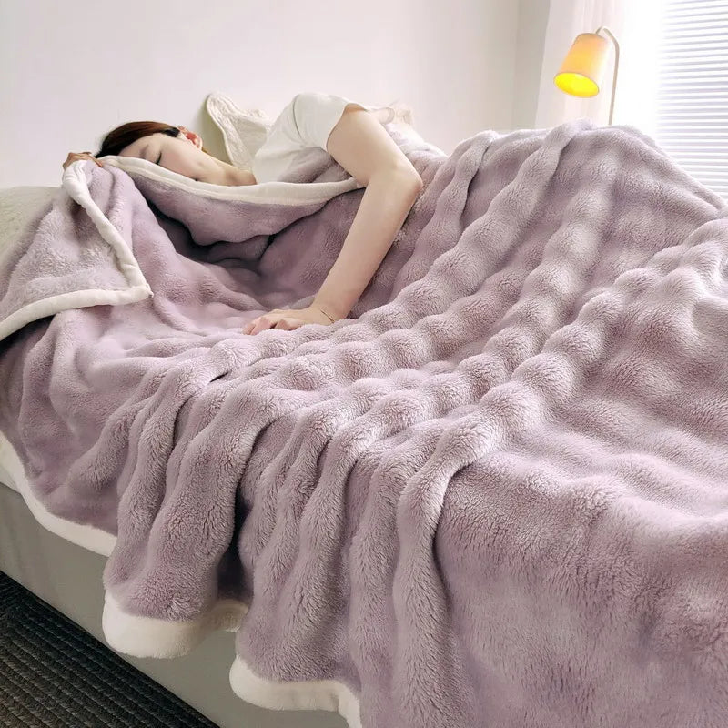 Warm Fuzzy Throw Blanket Super Soft Plush