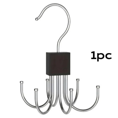 Compact 6 Hook Spin Closet Organizer - Luxicro