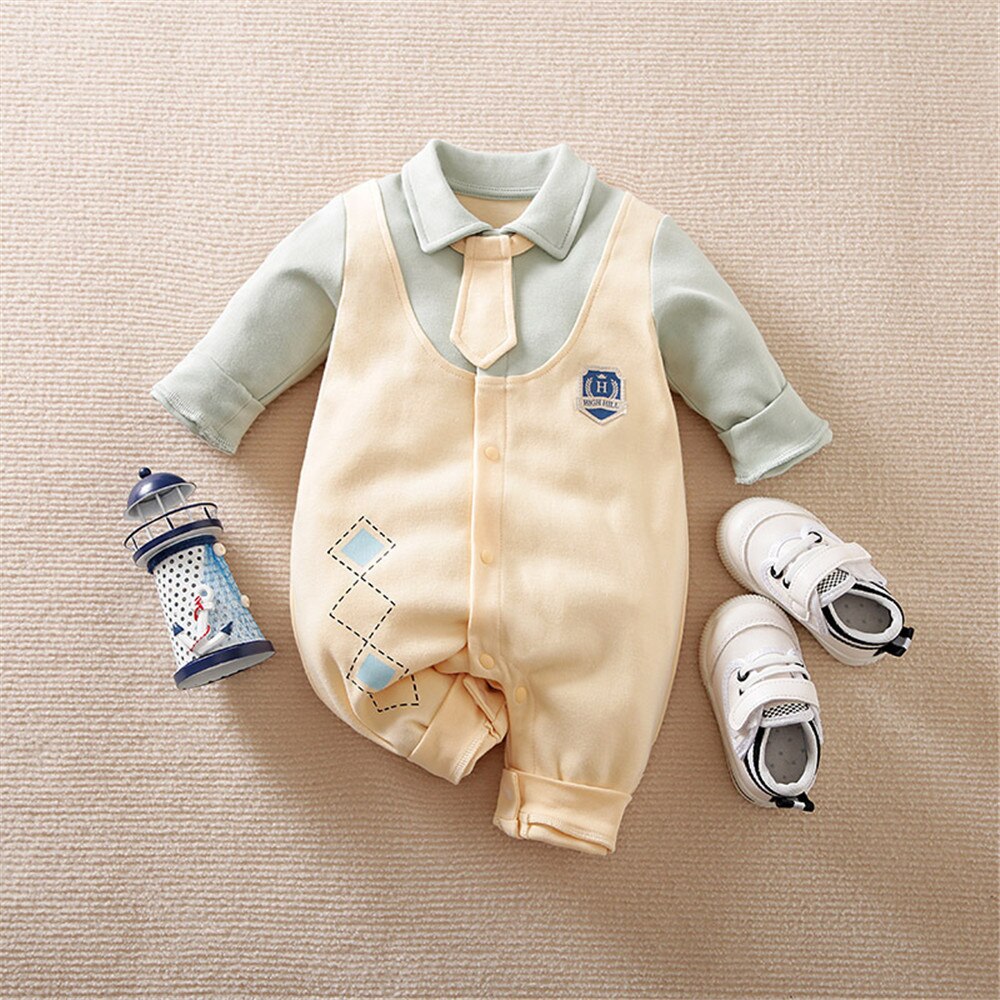 Adorable Infant Boy Short Romper