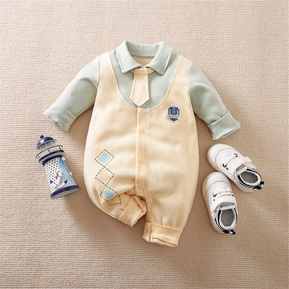 Adorable Infant Boy Short Romper