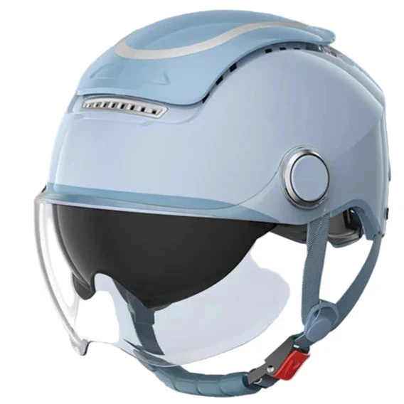 Lightweight Open Face Motorcycle Helmet with Dual Visor