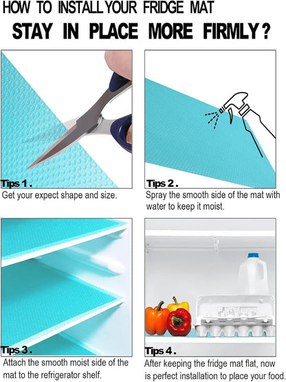 Refrigerator Shelf Protectors | Slip Resistant BPA Free Mats