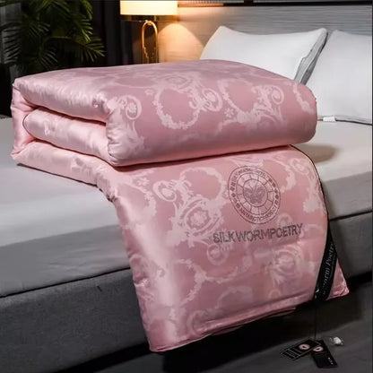 Luxurious Plum Silk Bedding Blanket
