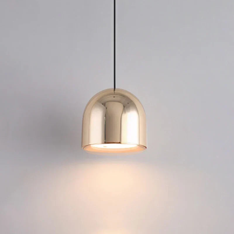 Sleek Aluminum Pendant Light with Clear Shade