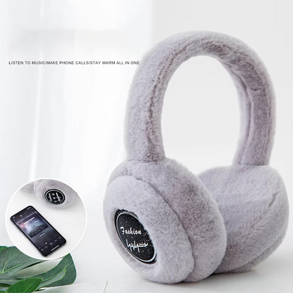 Cozy Bluetooth Headphones with Faux Fur Covers