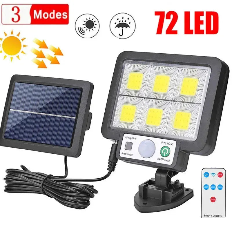 Bright Solar Motion Sensor Light with Remote