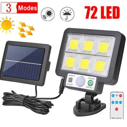 Bright Solar Motion Sensor Light with Remote