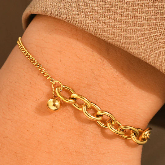 Delicate Link Paperclip Style Chain Bracelet - Luxicro