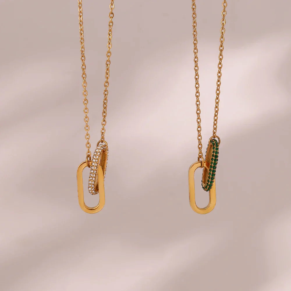 Fashionable Clip Chain Heart Pendant