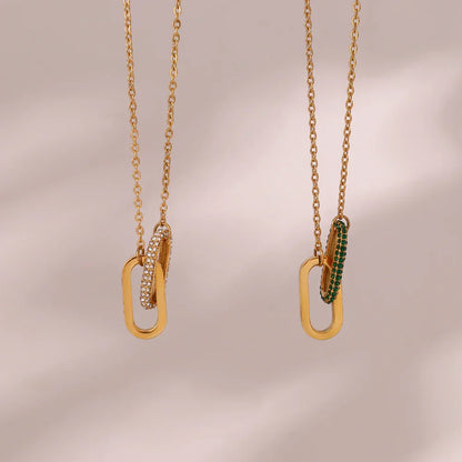 Fashionable Clip Chain Heart Pendant