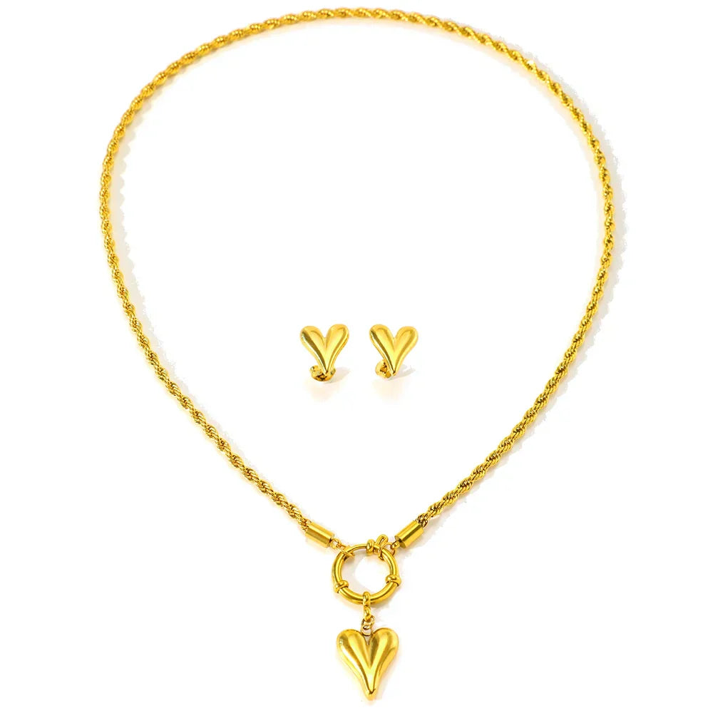 Fashionable Anchor Heart Jewelry Set